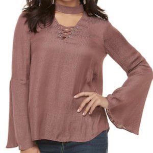 Jennifer Lopez Lace-Up Choker Neck